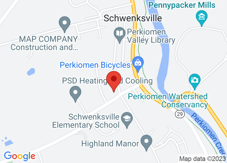 Map showing event location