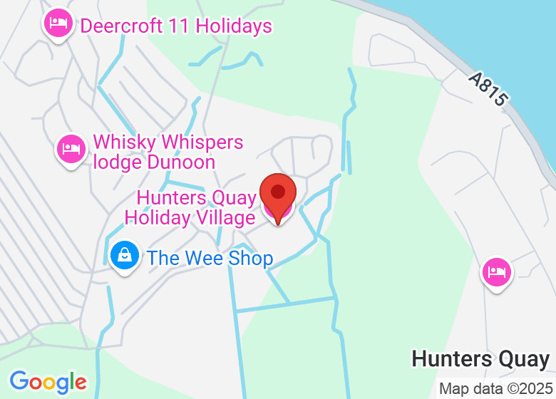 Map showing location of Hunters Quay Holiday Village