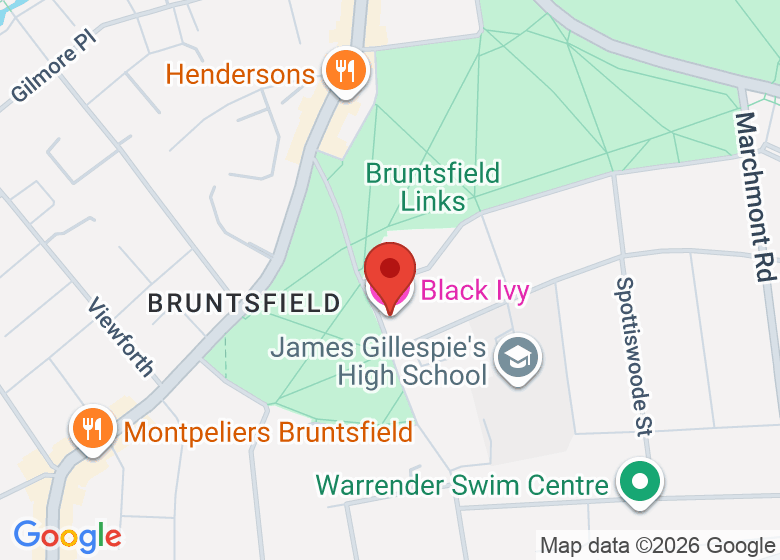 Map showing location of Black Ivy (Bruntsfield Links)
