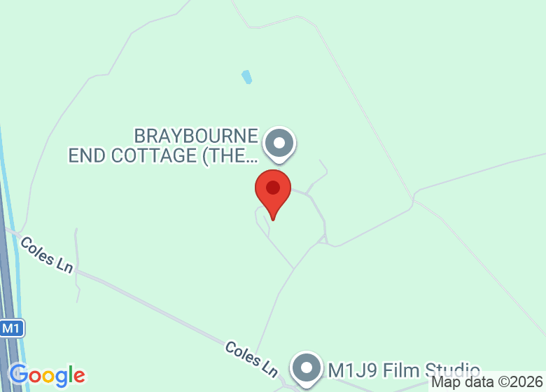 Map showing location of Kinsbourne Barn