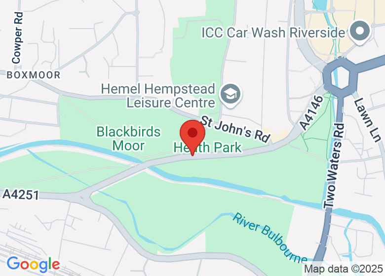 Map showing location of Hemel Hempstead Cricket Club, Pavilion 