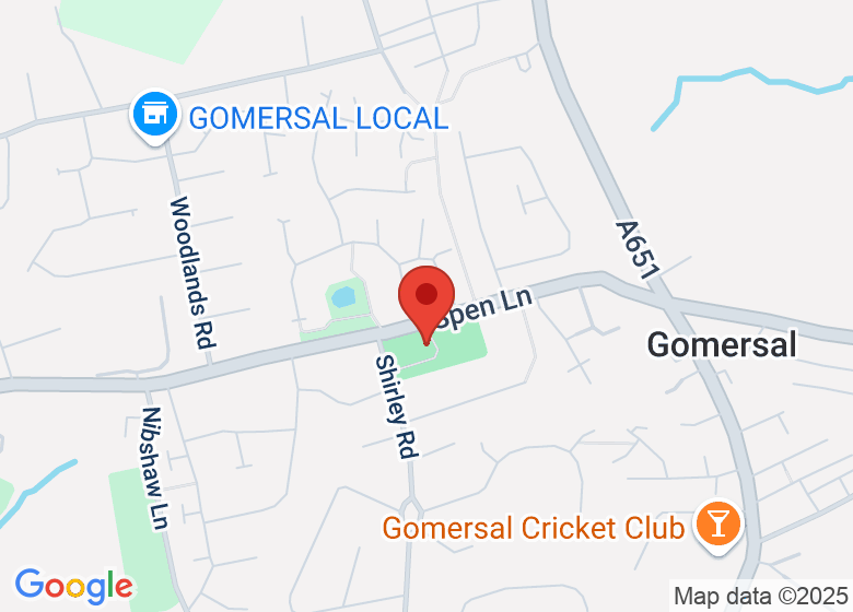 Map showing location of St. Mary The Blessed Virgin, Gomersal