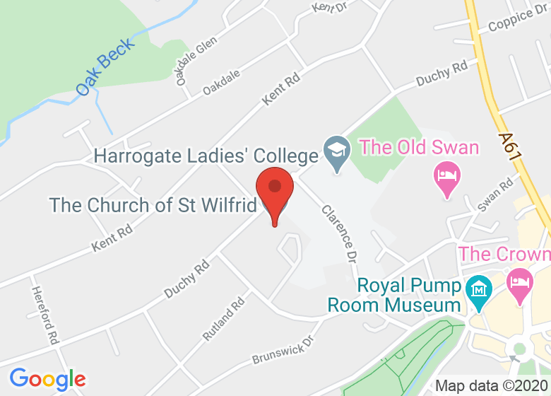 Map showing location of The Church of St Wilfrid