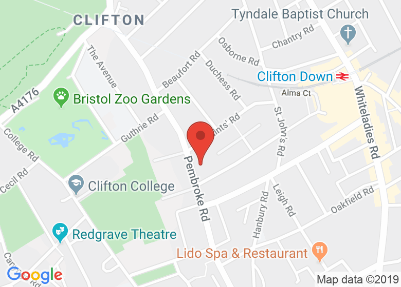 Map showing location of Church of All Saints