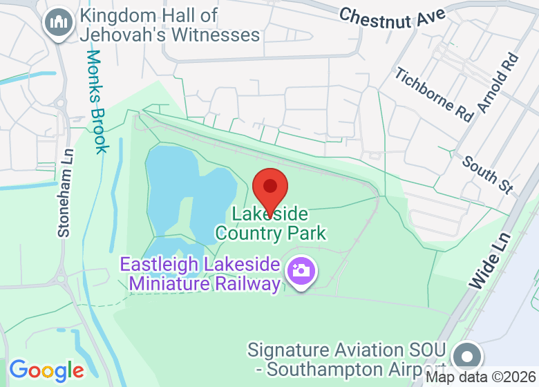 Map showing location of Lakeside Country Park