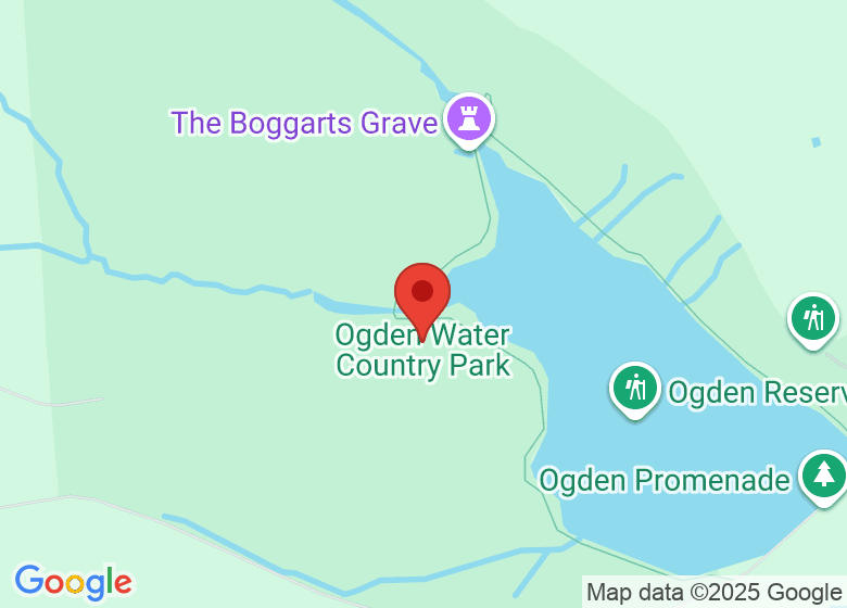 Map showing location of Ogden Water Country Park