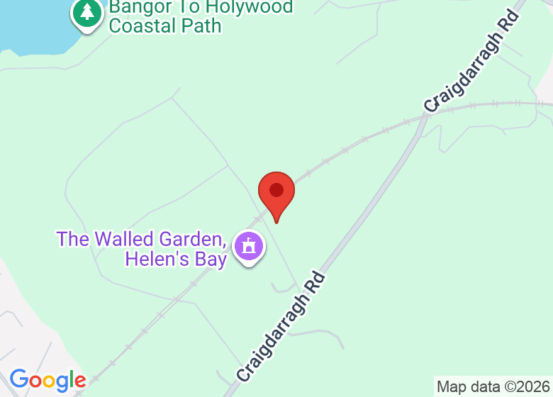Map showing location of The Walled Garden Car Park