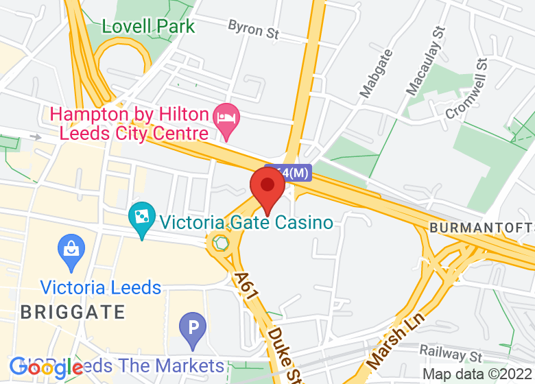 Map showing location of Quarry Hill Campus Leeds City College