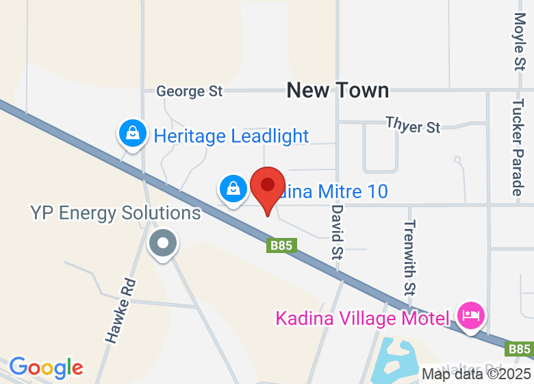 Map showing location of Kadina Medical Associates