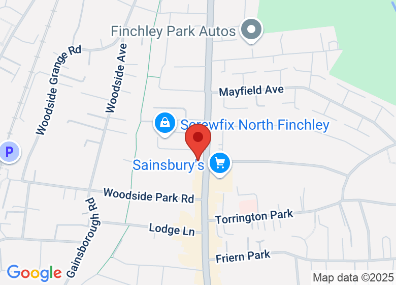 Map showing location of Neo-Derm Finchley
