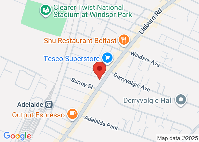 Map showing location of The Windsor Clinic - Lisburn Road