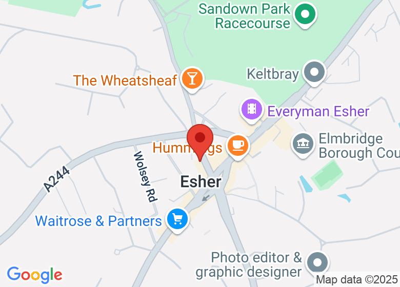 Map showing location of The Revital Lab - Anti wrinkle, Dermal Filler, and Skincare specialists, Esher Surrey