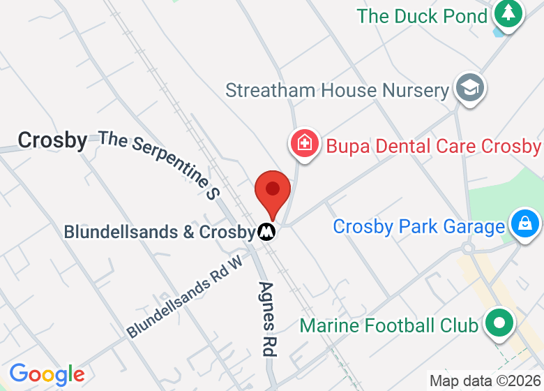 Map showing location of Dr Yusra Clinic Liverpool