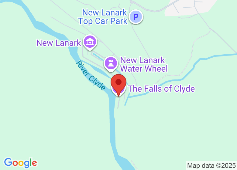Map showing location of The Falls of Clyde