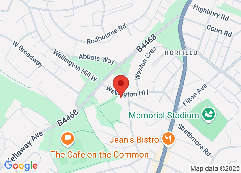 Map showing location of Horfield Parish Church Hall