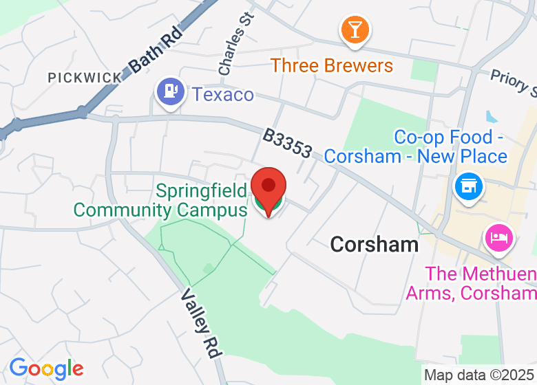 Map showing location of Springfield Community Campus
