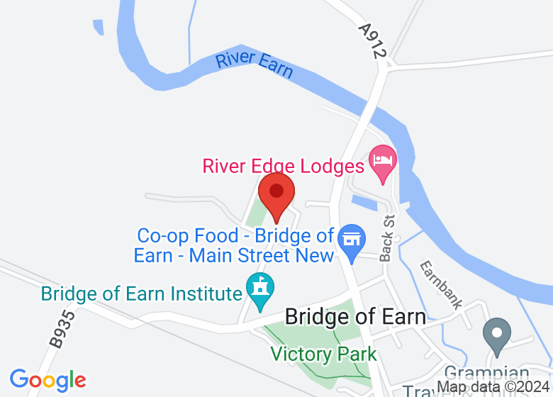 Map showing location of Dunbarney and Forgandenny Parish Church