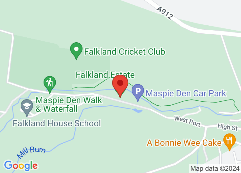Map showing location of Falkland Estate