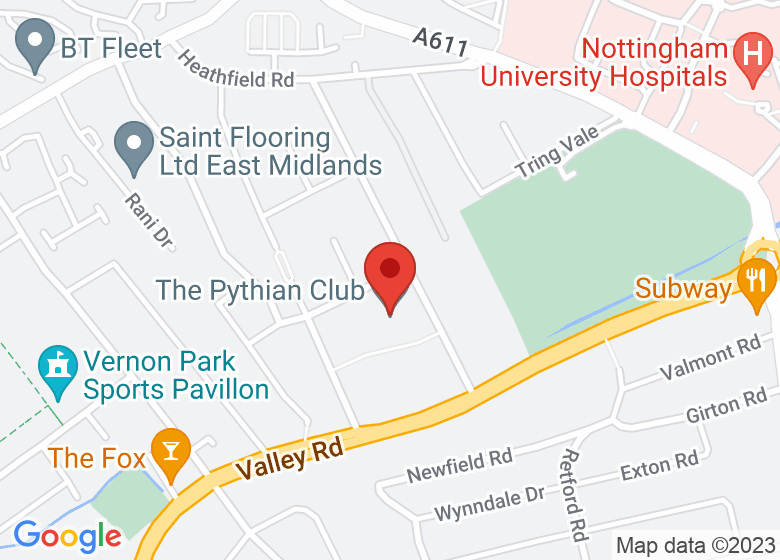 Map showing location of Heathfield Community Centre
