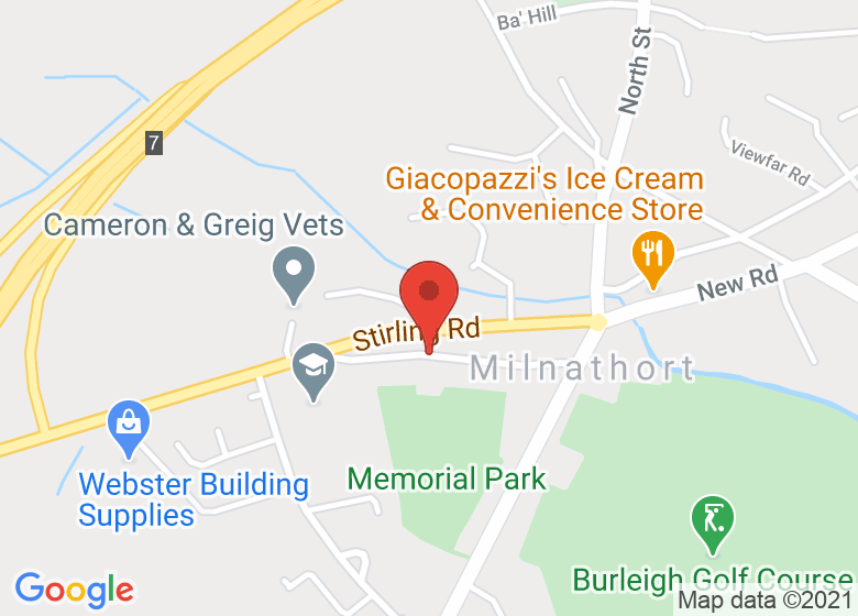 Map showing location of Guide Hall