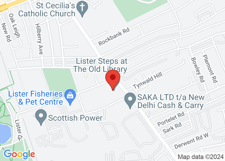 Map showing location of Lister Steps at The Old Library