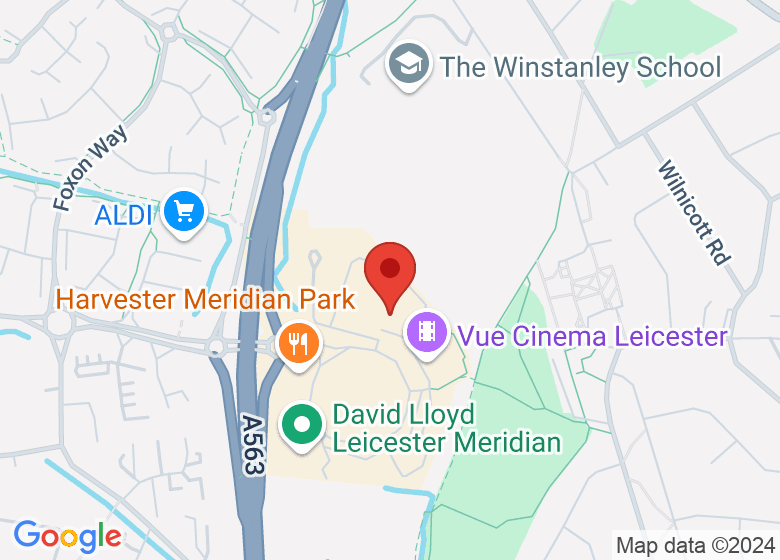 Map showing location of 360 Play Leicester - Family Entertainment Centre and Party Venue