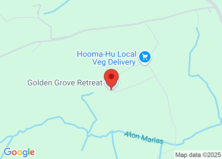 Map showing location of Golden Grove Retreat