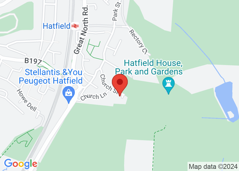 Map showing location of The Oak House Studio & Therapies