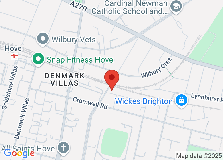 Map showing location of The Dock Hub