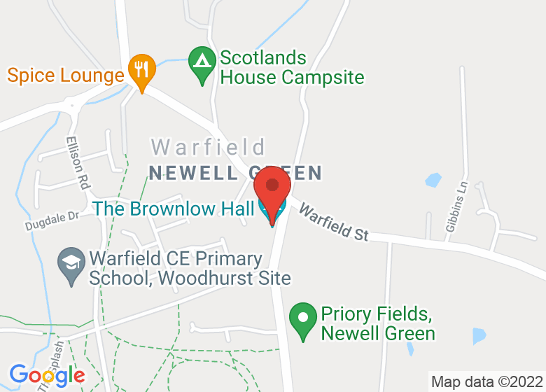 Map showing location of Brownlow Hall
