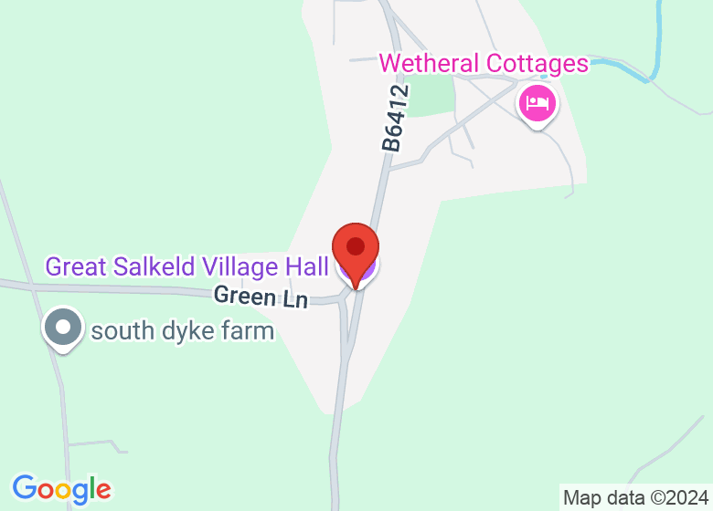 Map showing location of Great Salkeld Village Hall