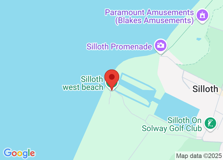 Map showing location of Silloth west beach