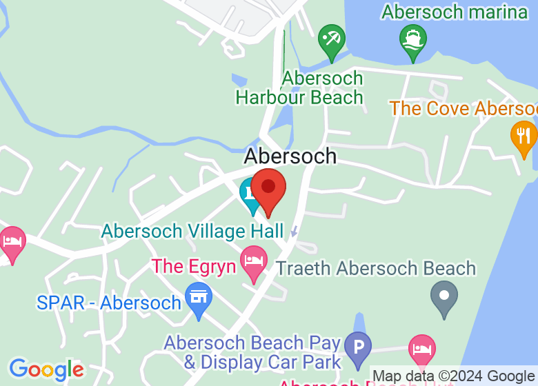 Map showing location of Abersoch Village Hall