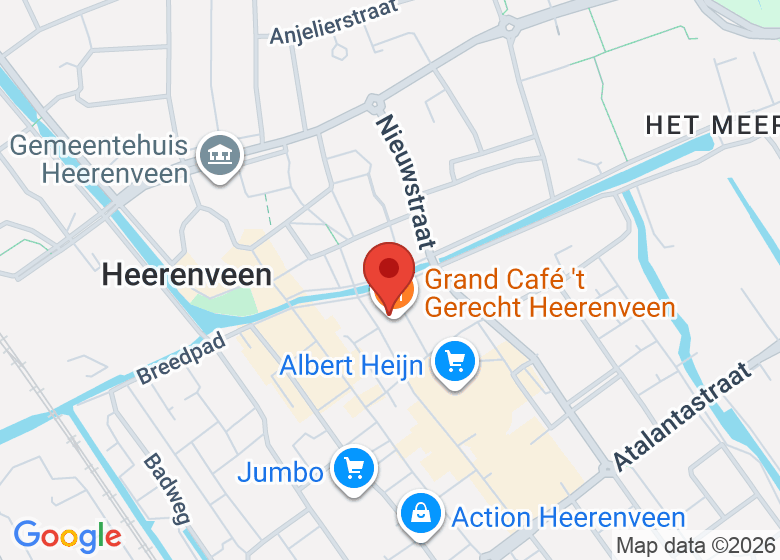 Kaart met locatie van Boutiquehotel 't Gerecht