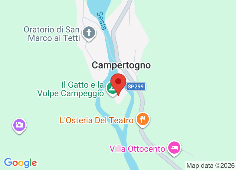 Map showing location of ll Gatto e la Volpe 