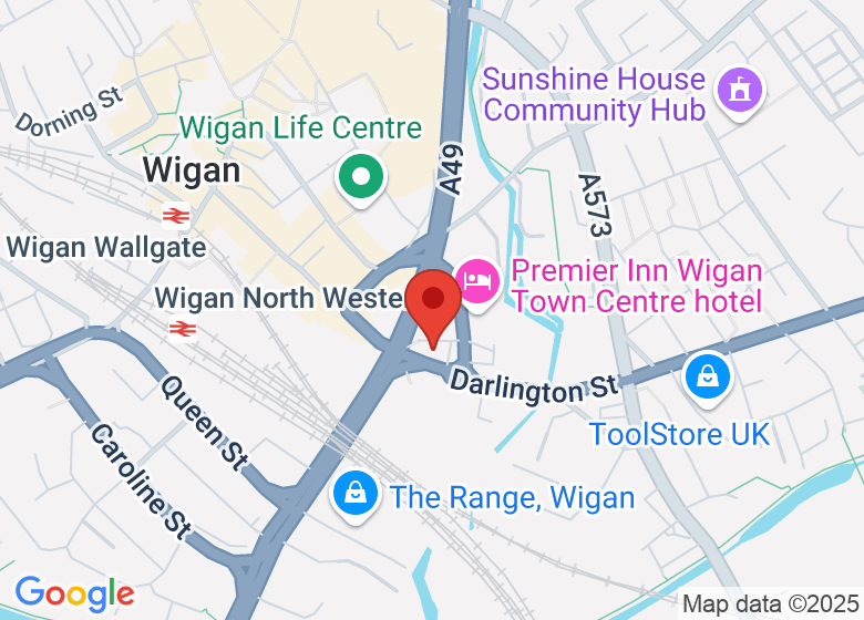 Map showing location of The Den Yoga Studio