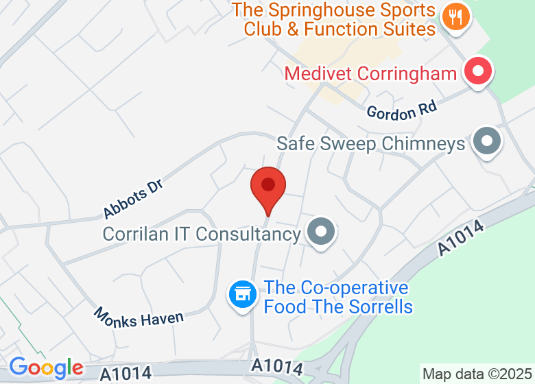 Map showing location of New Hall 
