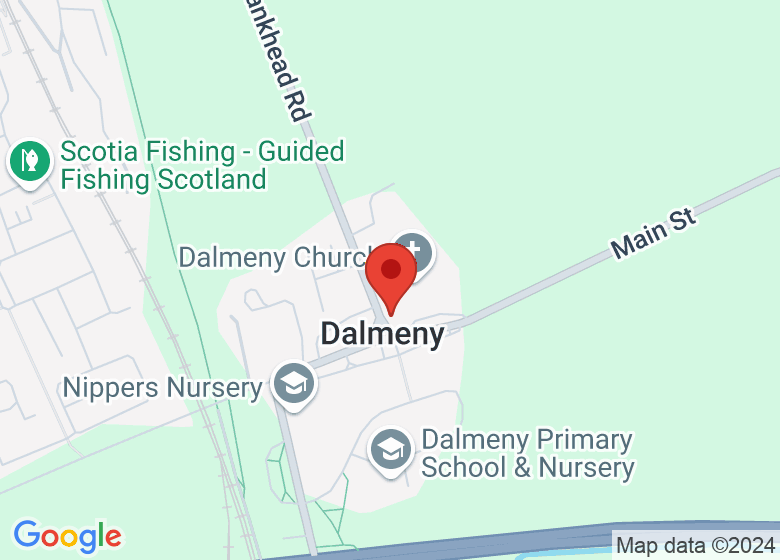 Map showing location of Dalmeny Kirk Hall