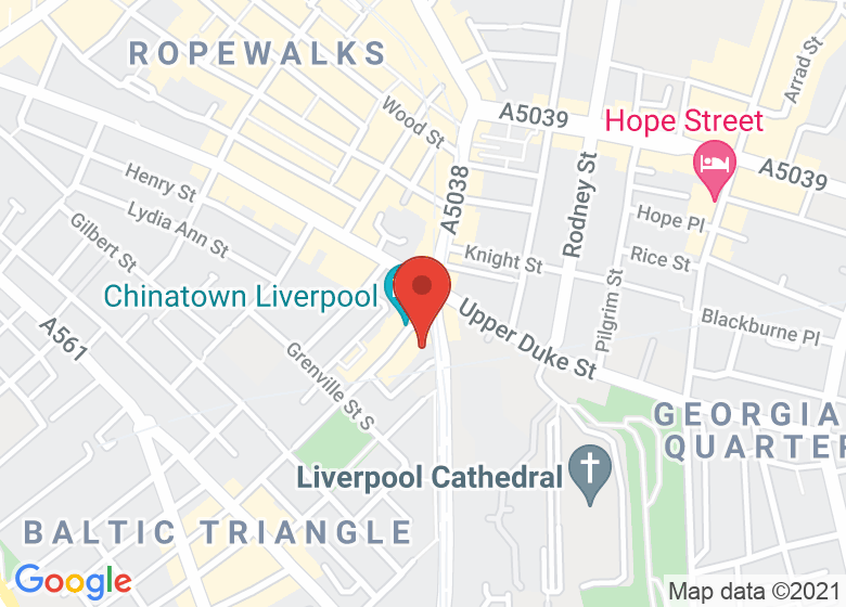 Map showing location of The Black-E