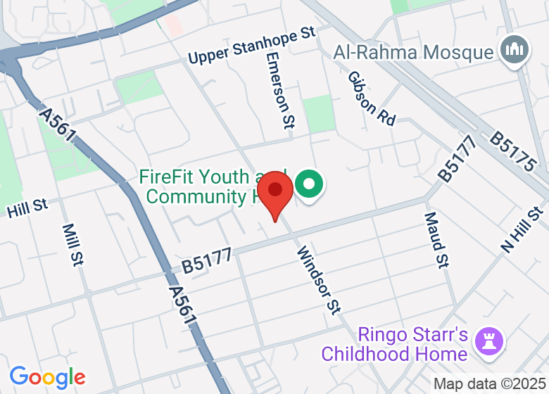 Map showing location of Squash Cafe & Shop