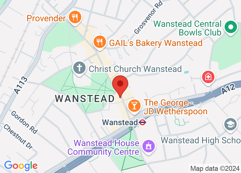 Map showing location of Wanstead Works