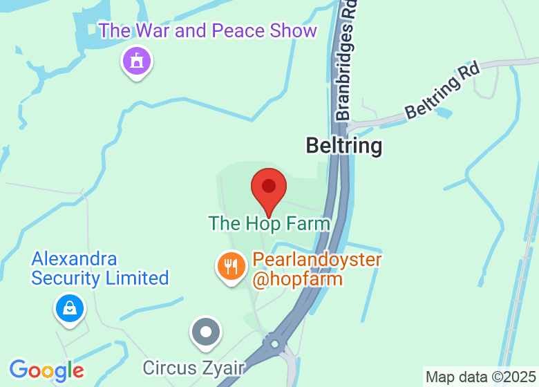 Map showing location of The Hop Farm