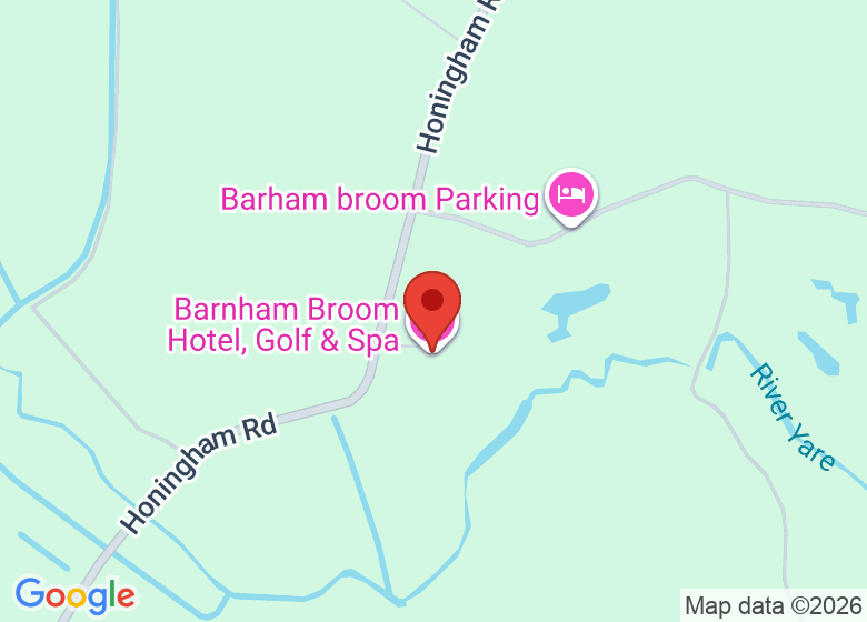 Map showing location of Barnham Broom Hotel, Golf & Spa