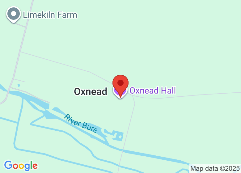 Map showing location of Oxnead Hall