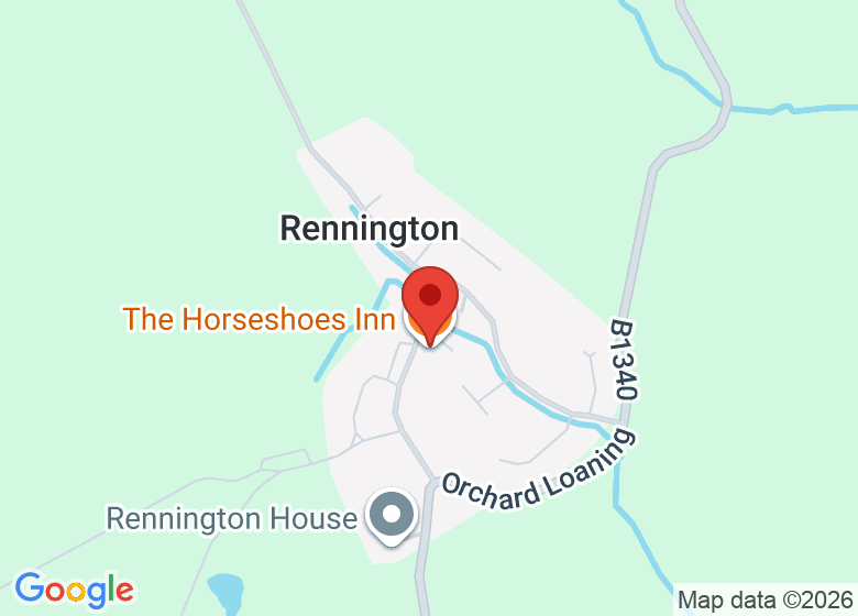 Map showing location of The Horseshoes Inn