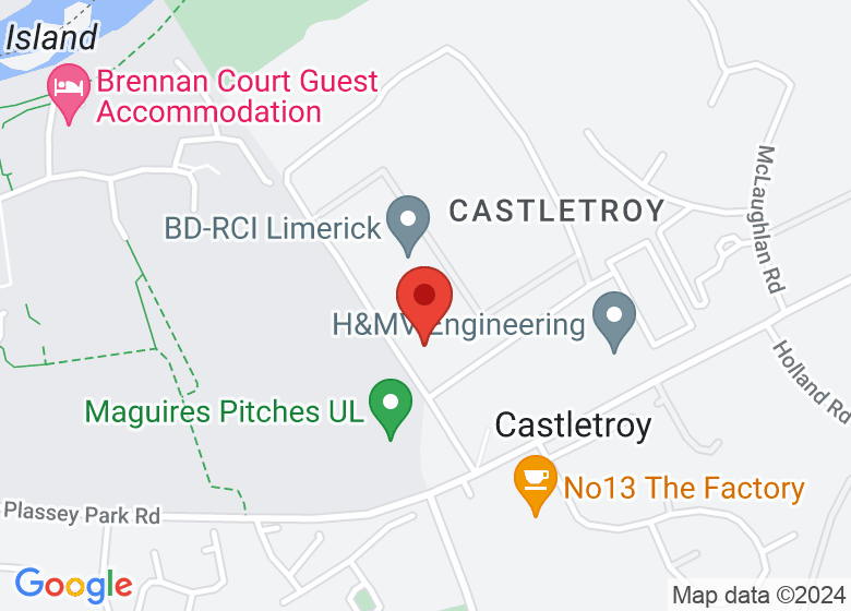 Map showing location of Roselawn House