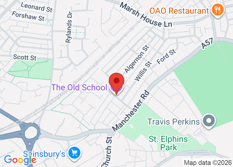 Map showing location of The Old School