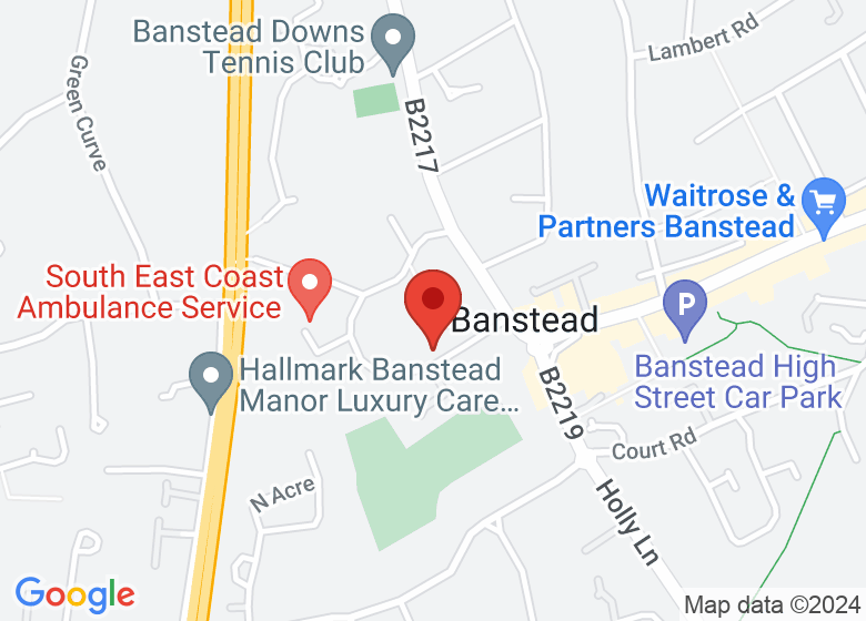 Map showing location of Banstead Community Centre