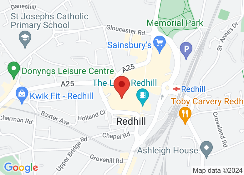 Map showing location of The Belfry