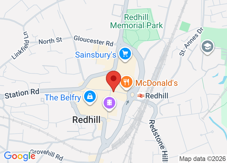 Map showing location of Busy Beans